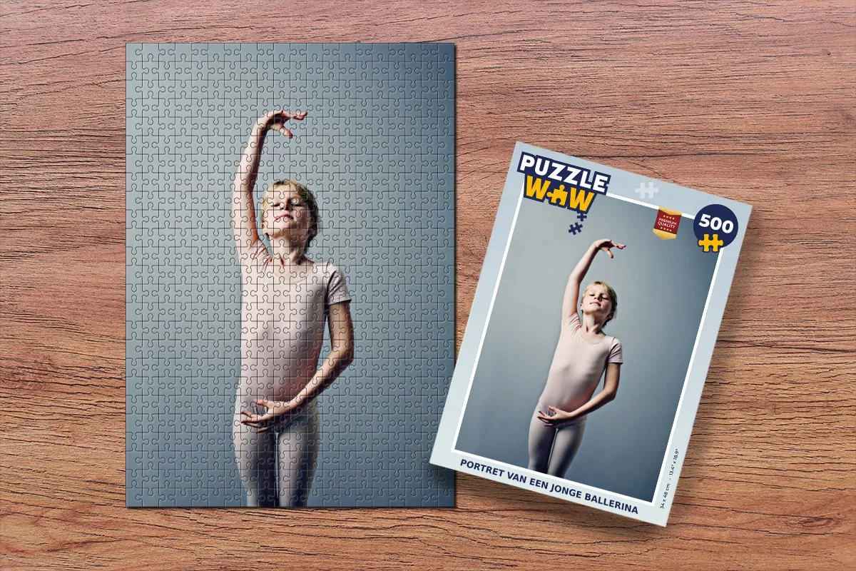 PuzzleWow Portret van een jonge ballerina Legpuzzel 500 Stuks - Multicolor
