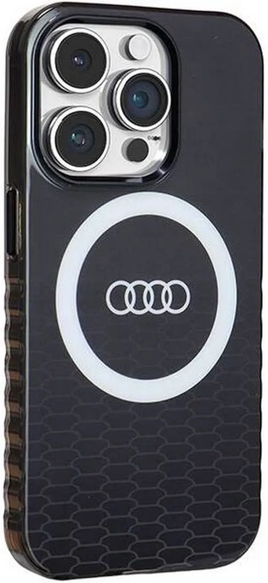 Audi IML Big Logo Back Case - iPhone 14 Pro - Zwart - afbeelding 3 van 6
