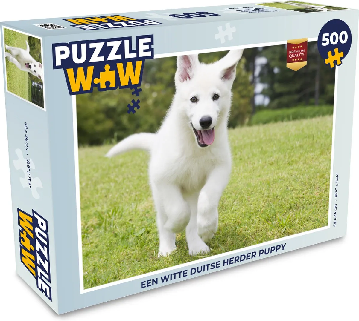 PuzzleWow Legpuzzel Duitse Herder Puppy 500 Stuks - Multicolor