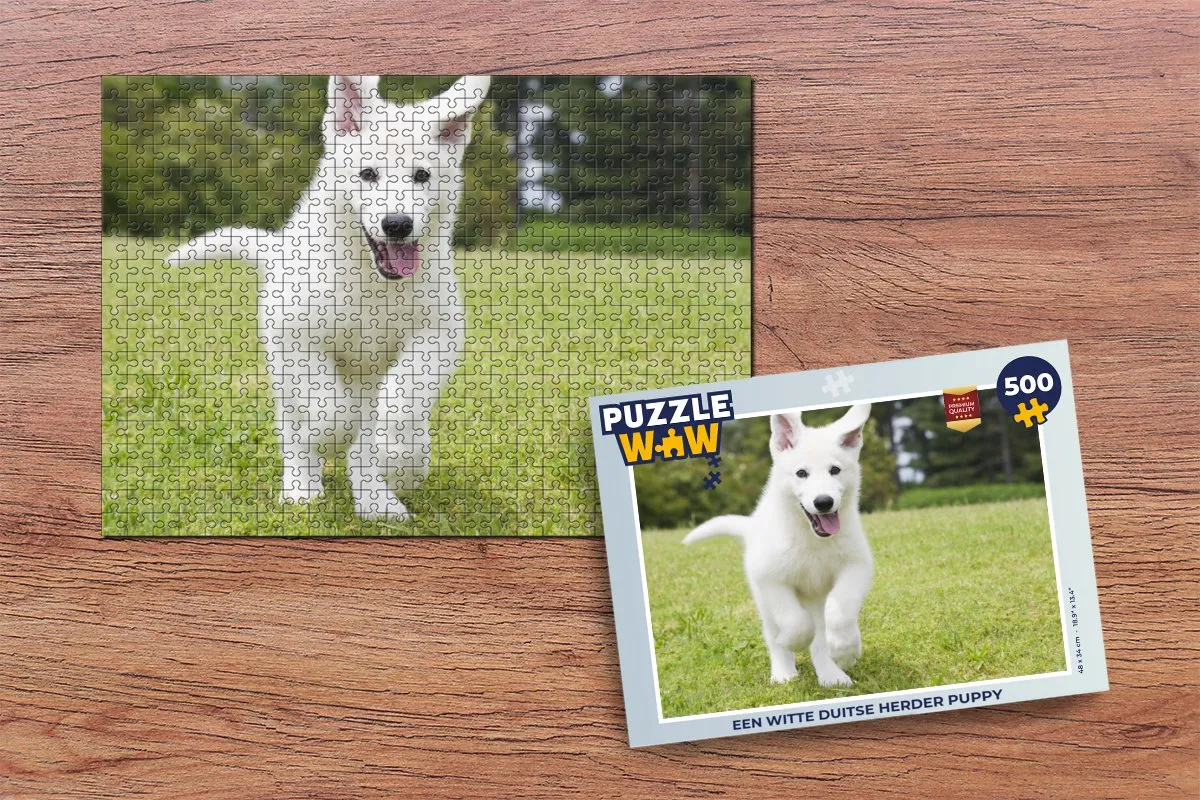 PuzzleWow Legpuzzel Duitse Herder Puppy 500 Stuks - Multicolor