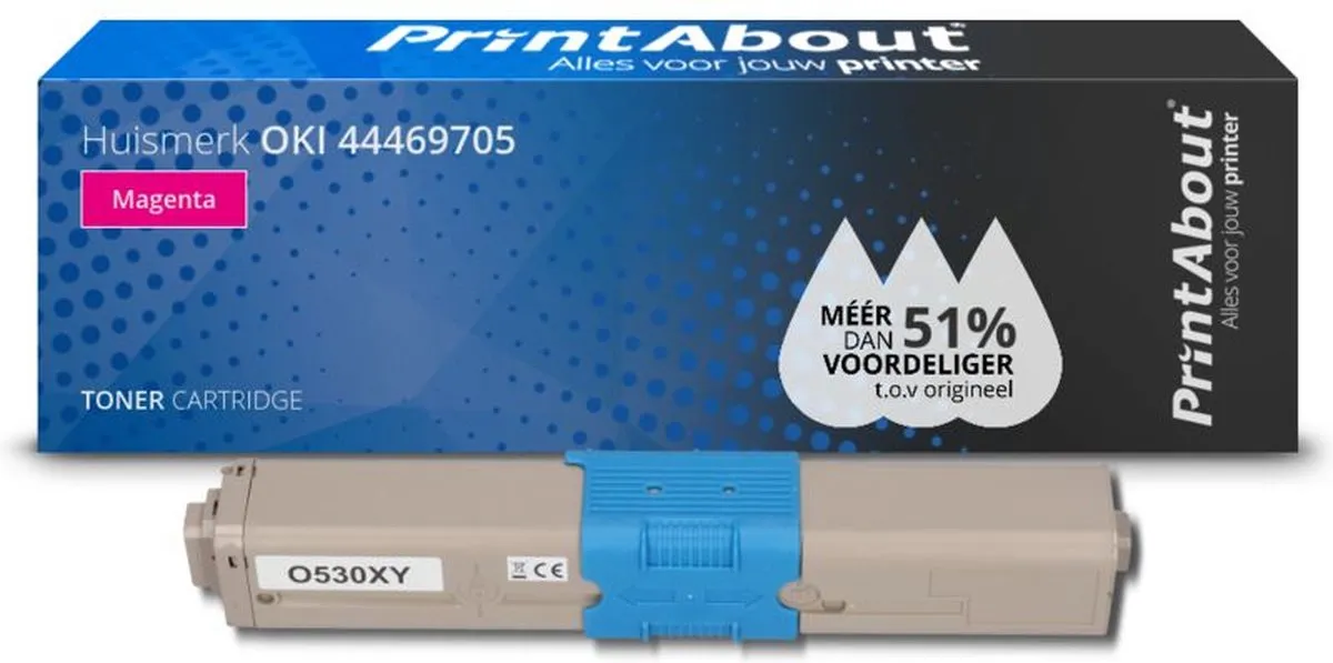PrintAbout OKI 44469705 Toner Magenta - 5.500 Stuks