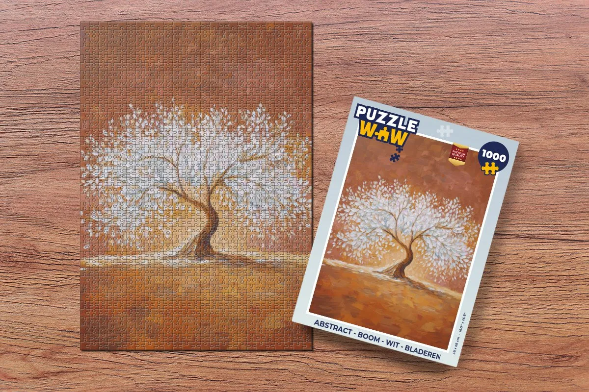 PuzzleWow Abstract Boom Legpuzzel 1000 Stuks - Wit