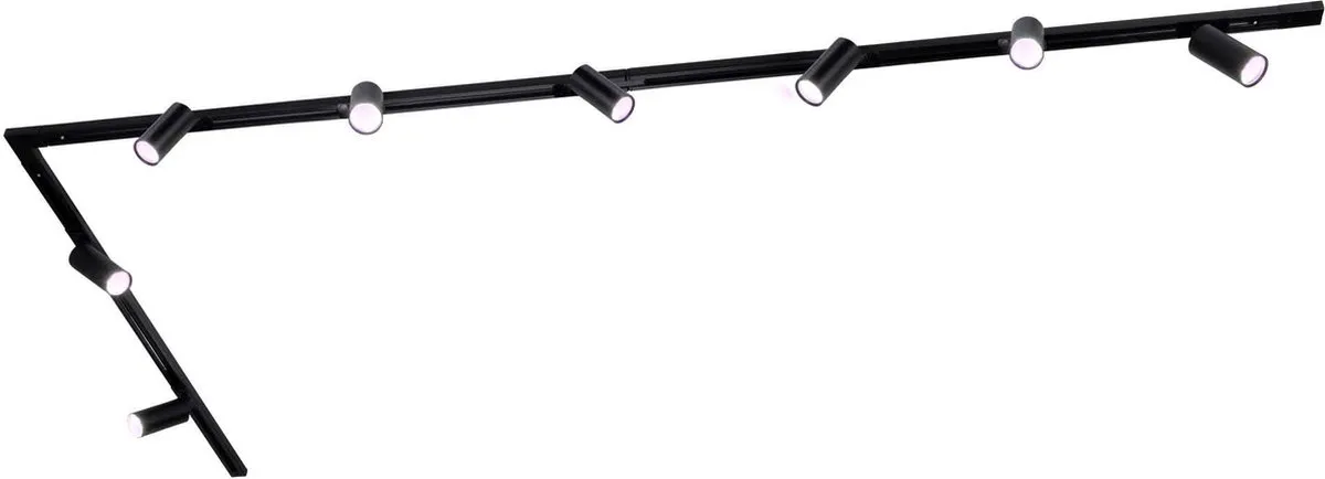 Ledvion Smart LED Railverlichting 3M - 8 RGBW Spots - Zwart