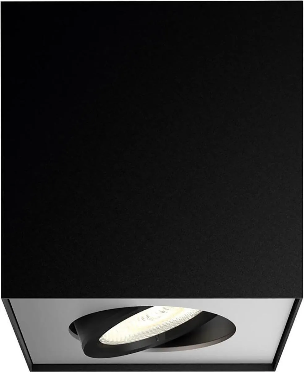 Philips Box opbouwspot - 1-lichts - zwart
