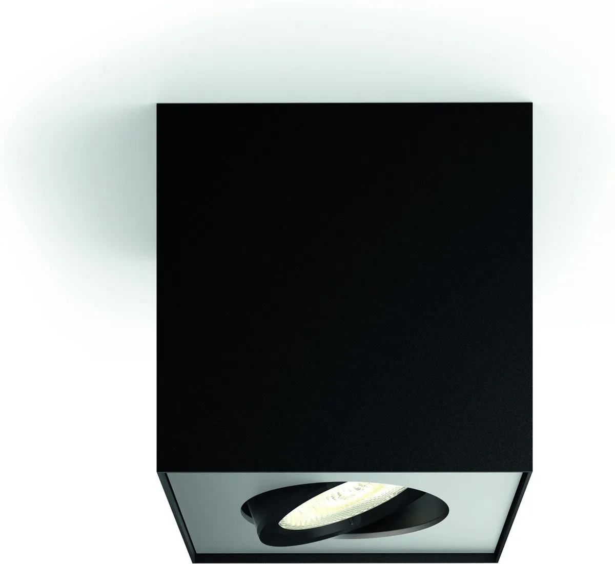 Philips Box opbouwspot - 1-lichts - zwart