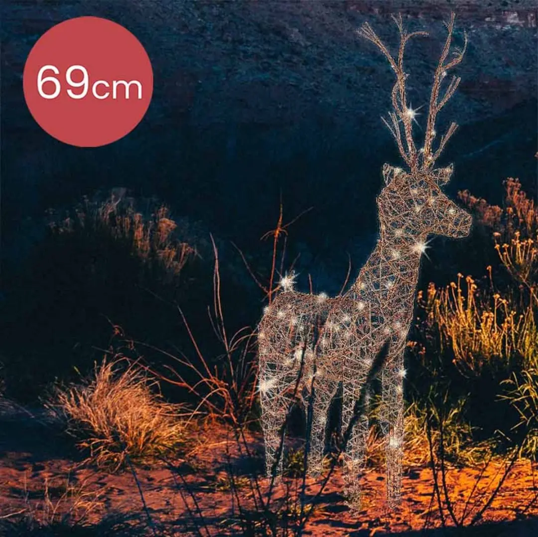 Lumineo Rotan Hert LED Verlichting 69cm
