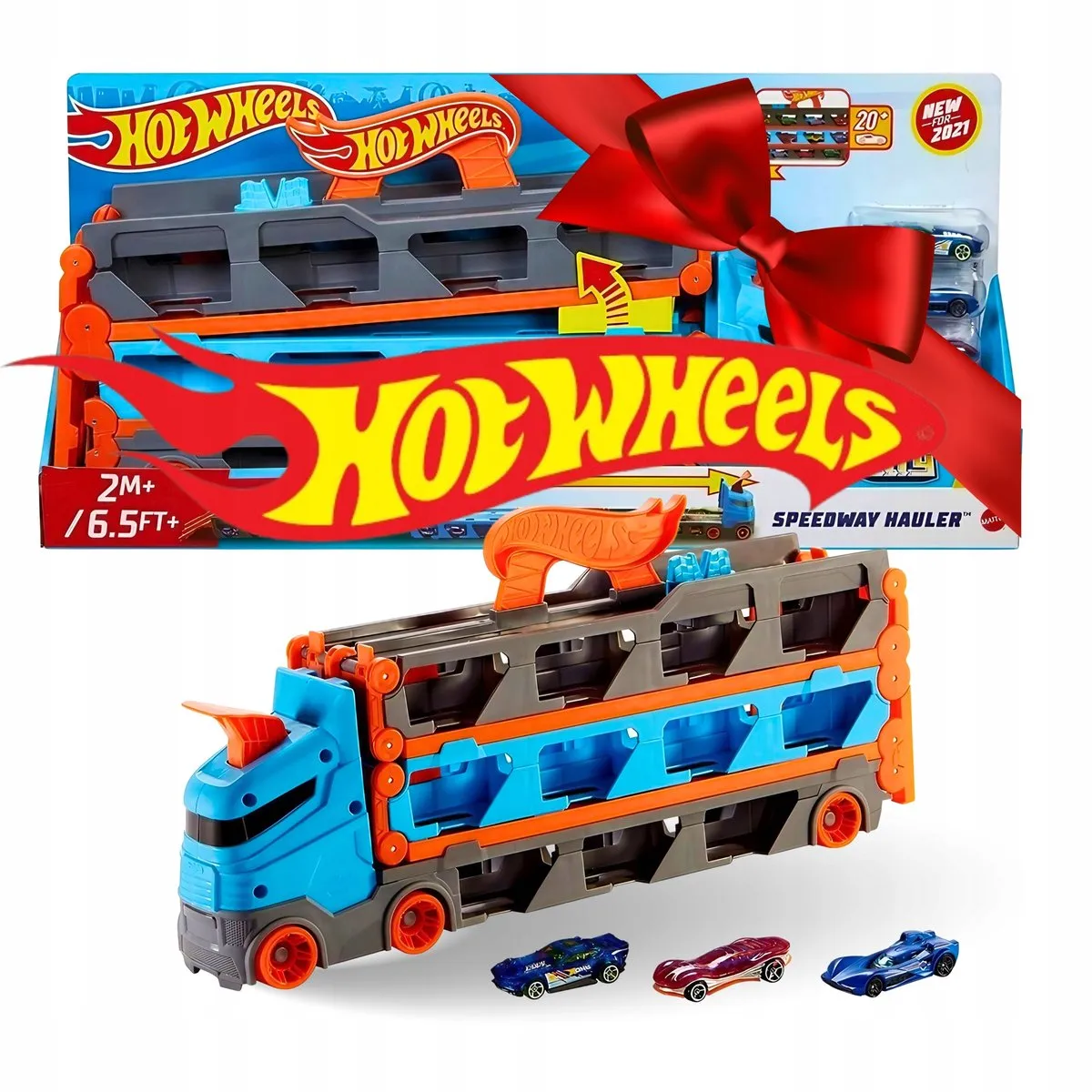 Hot Wheels Transporter & Racebaan 2-in-1 - Multi - afbeelding 2 van 5