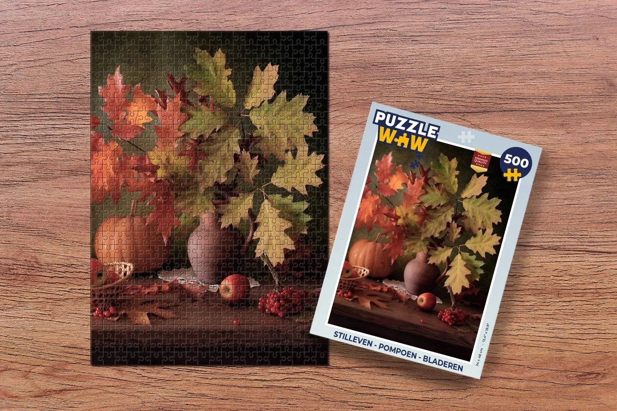 PuzzleWow Stilleven Herfst Legpuzzel 500 Stuks - Multicolor