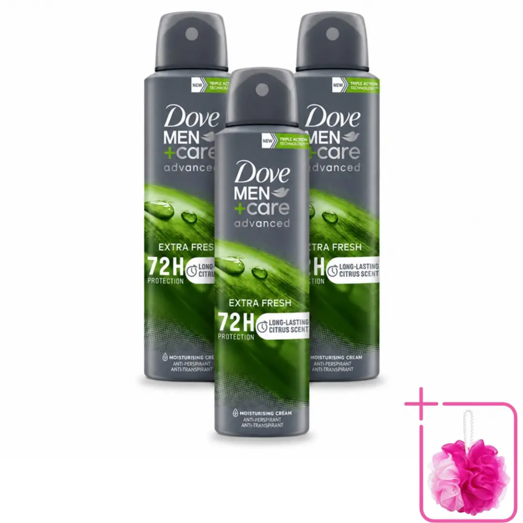 3 x Dove Men+Care Deodorant Spray