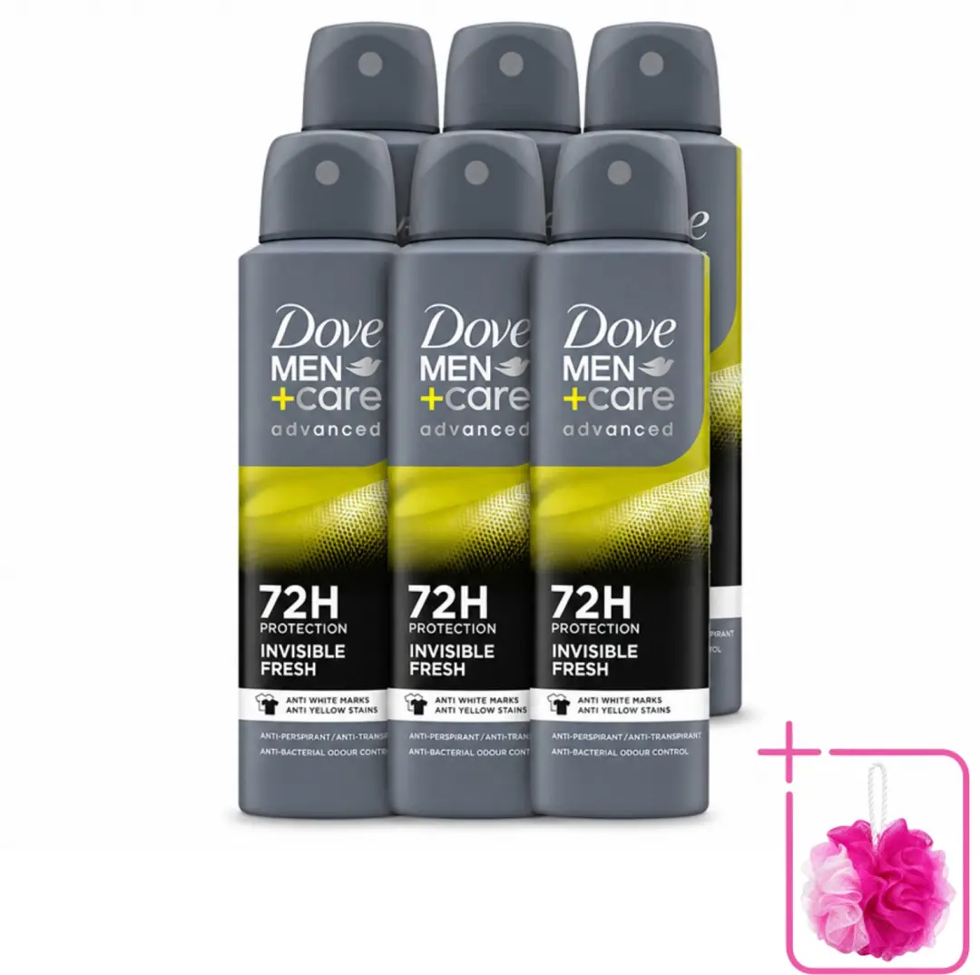 6 x Dove Men+Care Deodorant Spray