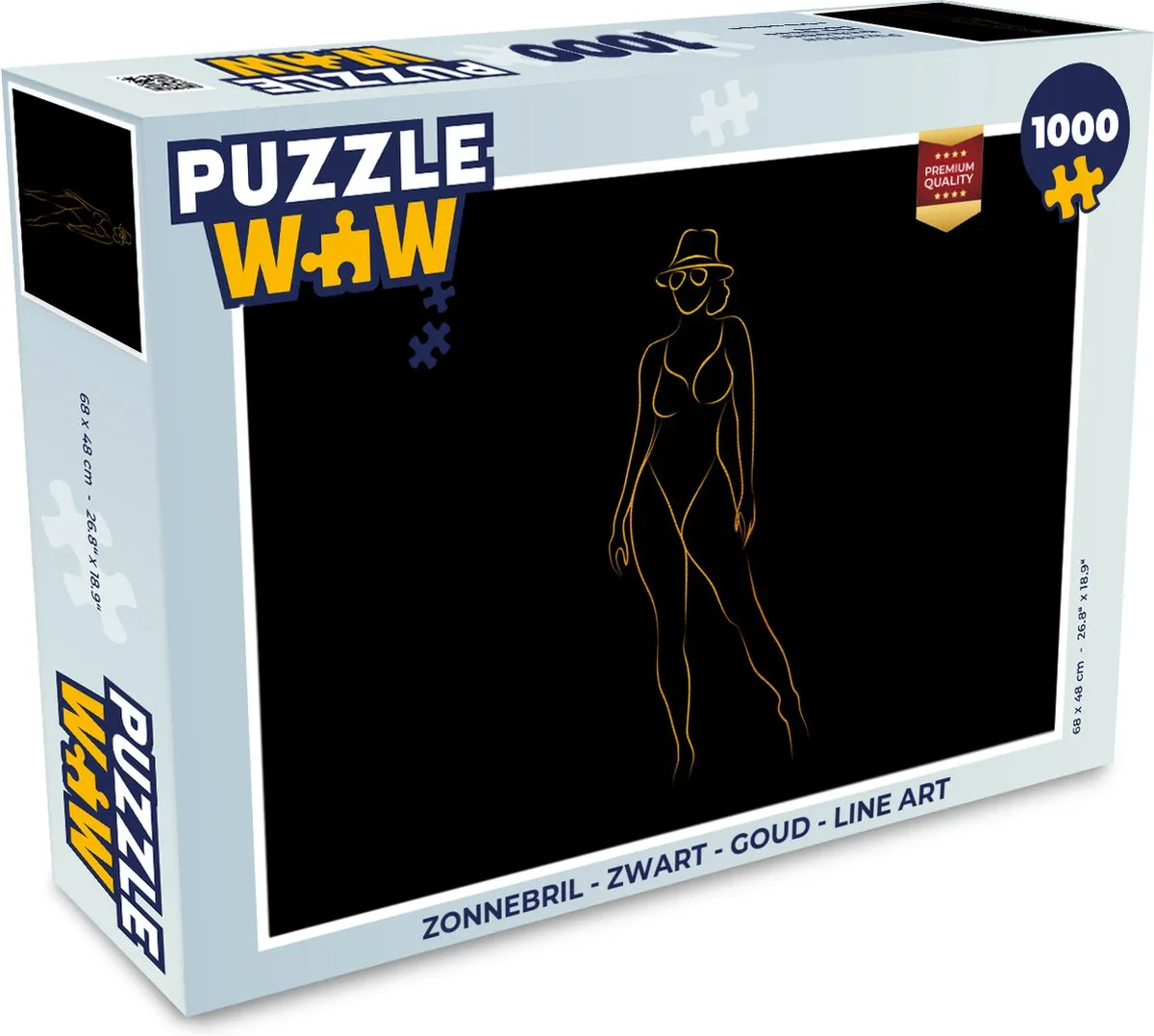 PuzzleWow Zonnebril Legpuzzel 1000 Stuks - Multicolor