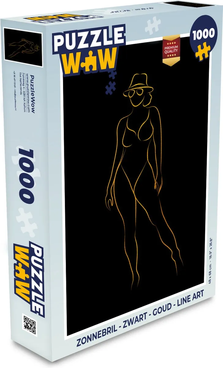 PuzzleWow Zonnebril Legpuzzel 1000 Stuks - Multicolor