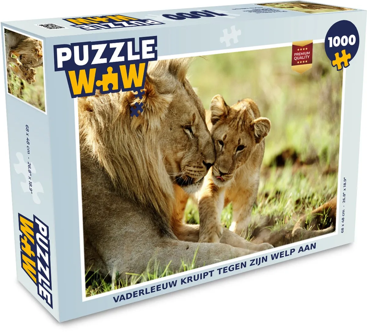 PuzzleWow Wilde Dieren Legpuzzel 1000 Stuks - Multicolor