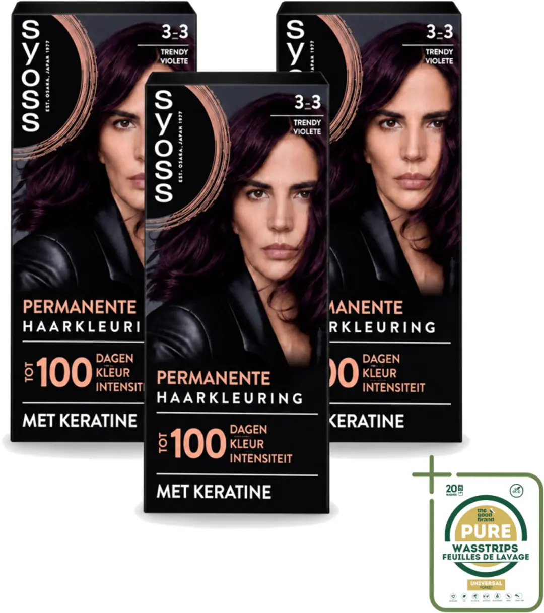 3 x SYOSS Permanent Coloration 3-3