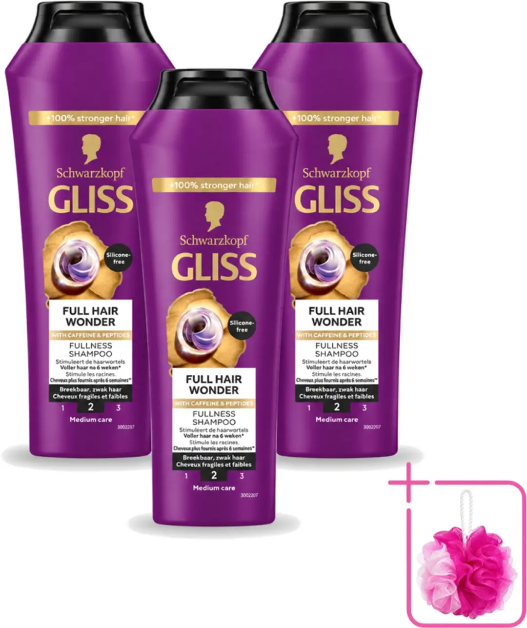 3 x Gliss Shampoo Full Hair Wonder