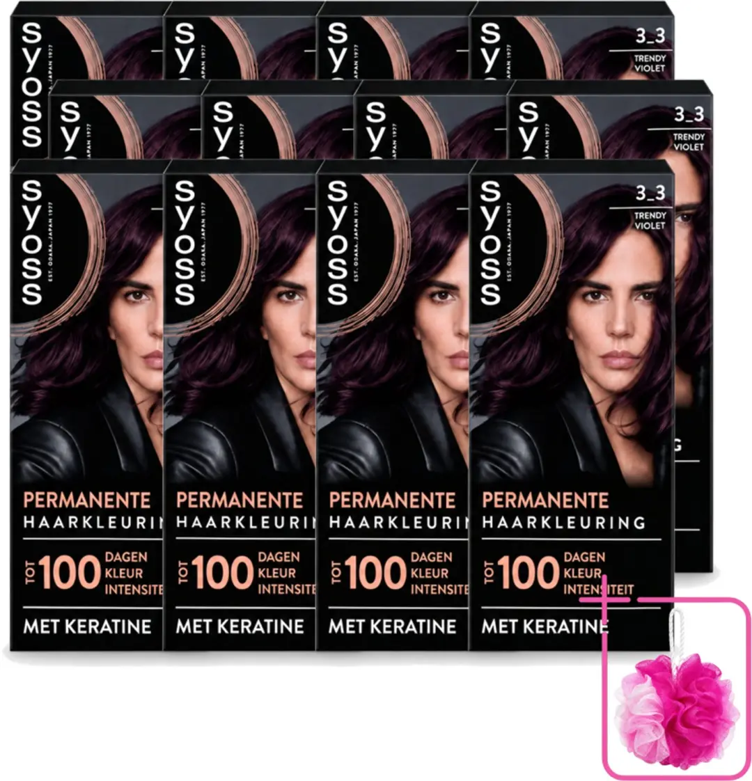 12 x SYOSS Permanent Coloration 3-3