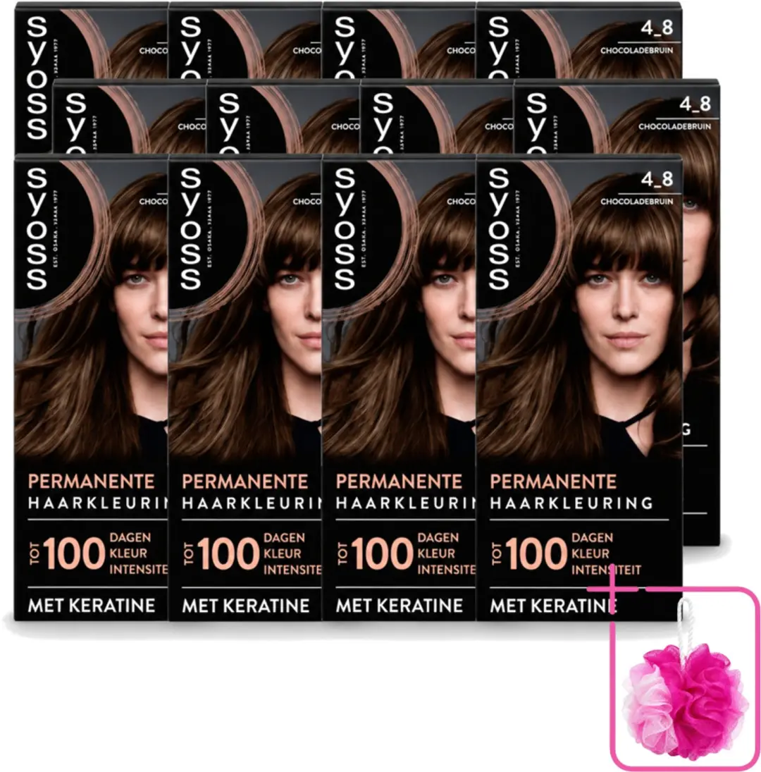 12 x SYOSS Permanent Coloration 4-8