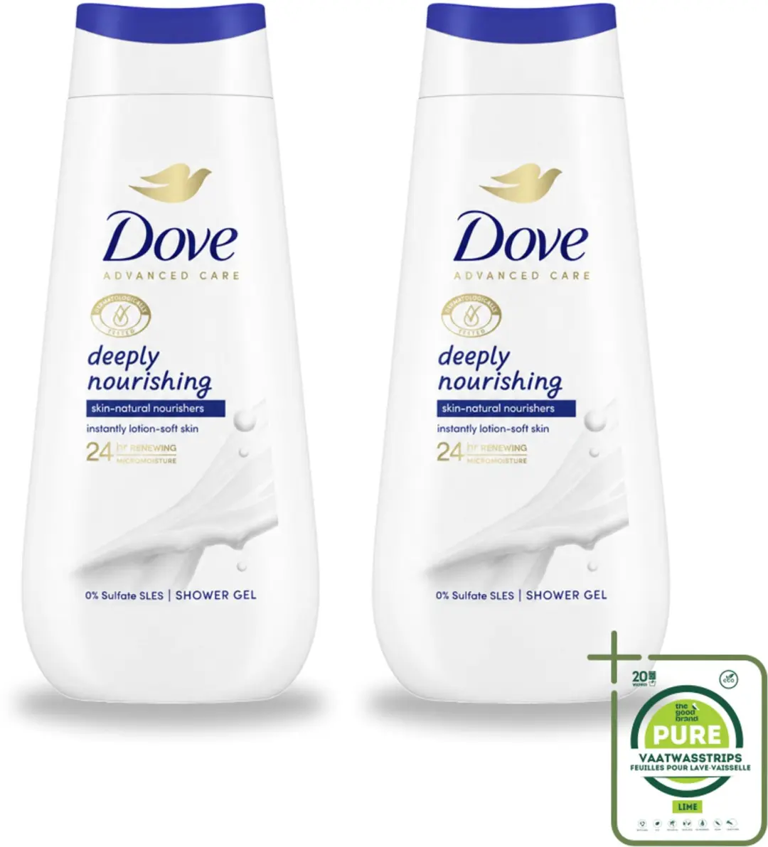 2 x Dove Douchecrème