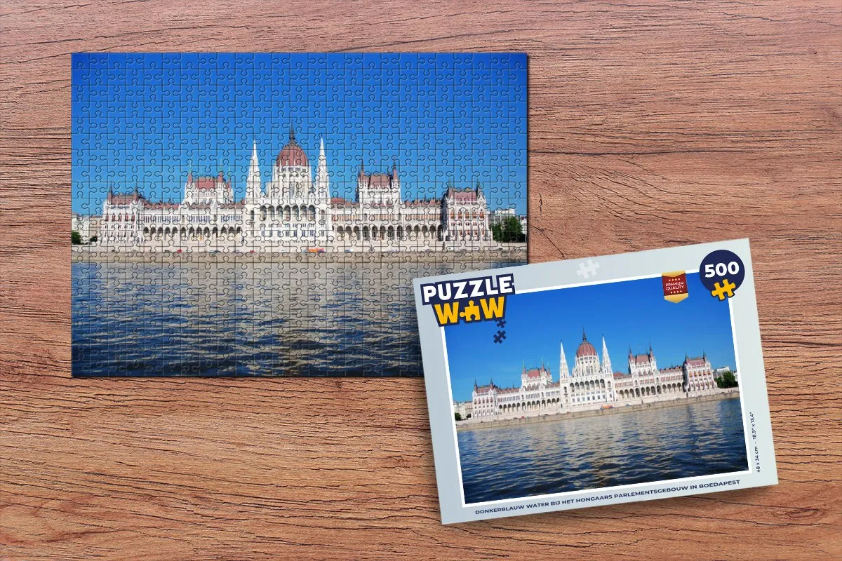 PuzzleWow Legpuzzel Hongaars Parlement 500 Stuks - Multicolor