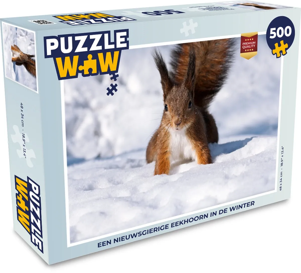 PuzzleWow Eekhoorn Legpuzzel 500 Stuks - Multicolor