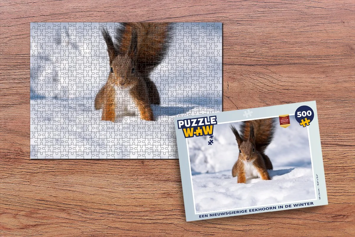 PuzzleWow Eekhoorn Legpuzzel 500 Stuks - Multicolor