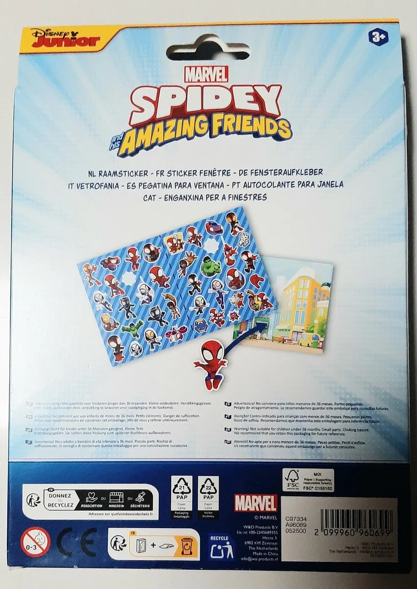 Marvel Spidey and Amazing Friends Raamstickers 38 Stuks - Multicolor