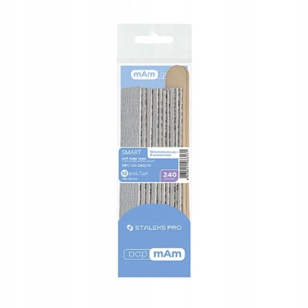 STALEKS Vervangbare nagelfrezen korrel 240 + houten basis (10 stuks)