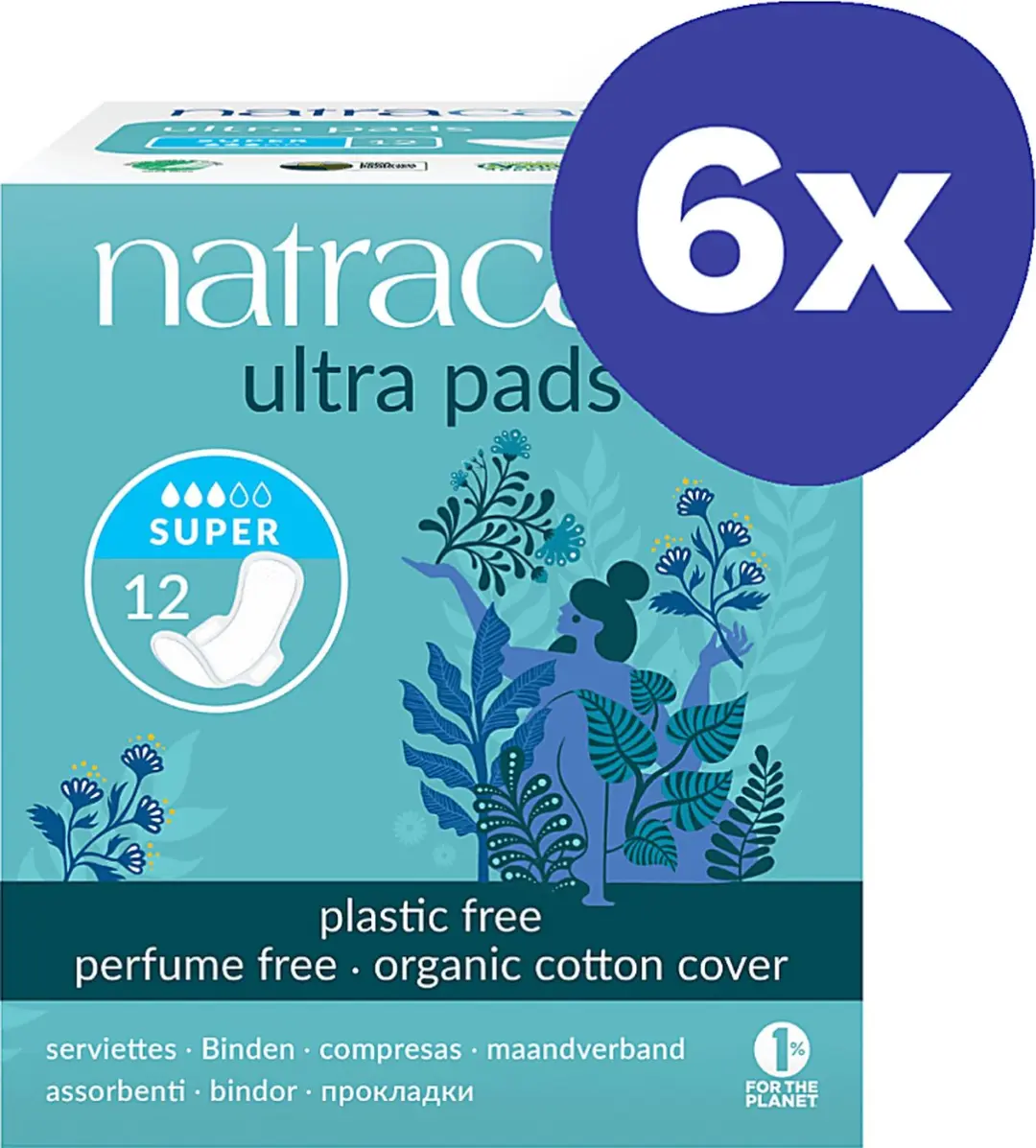 Natracare Maandverband Ultra Super (6x 12 stuks)