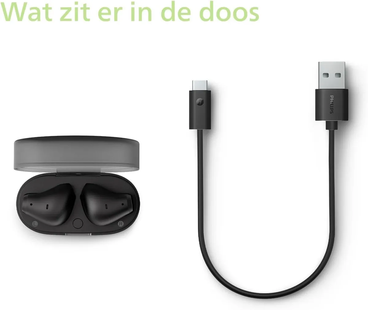 Philips TAT2139 True Wireless Oordopjes - Zwart - afbeelding 5 van 6