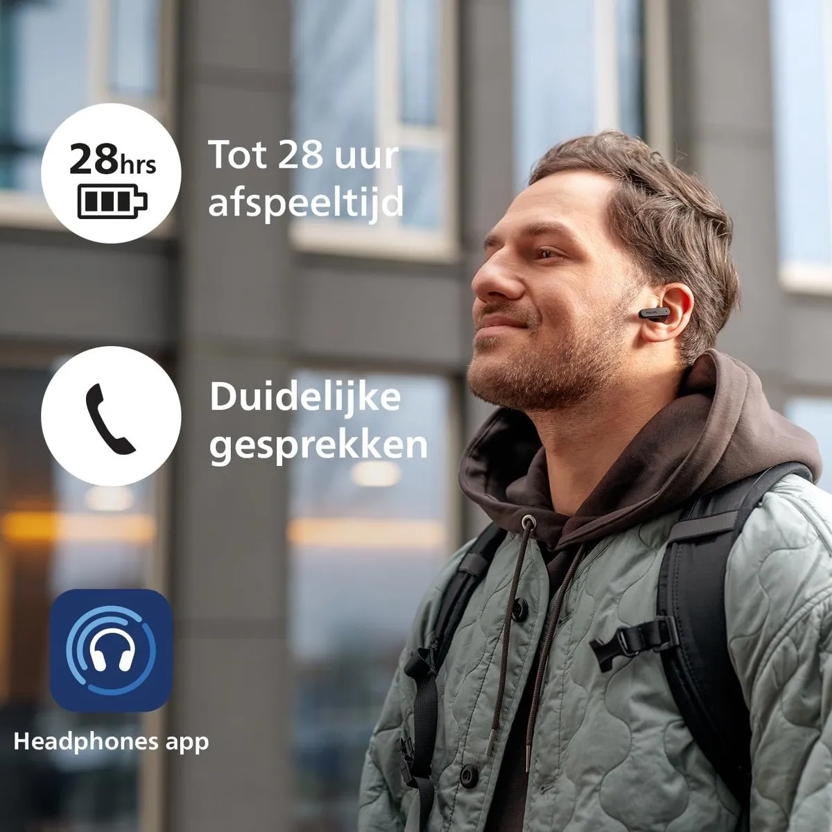 Philips TAT2139 True Wireless Oordopjes - Zwart - afbeelding 2 van 6