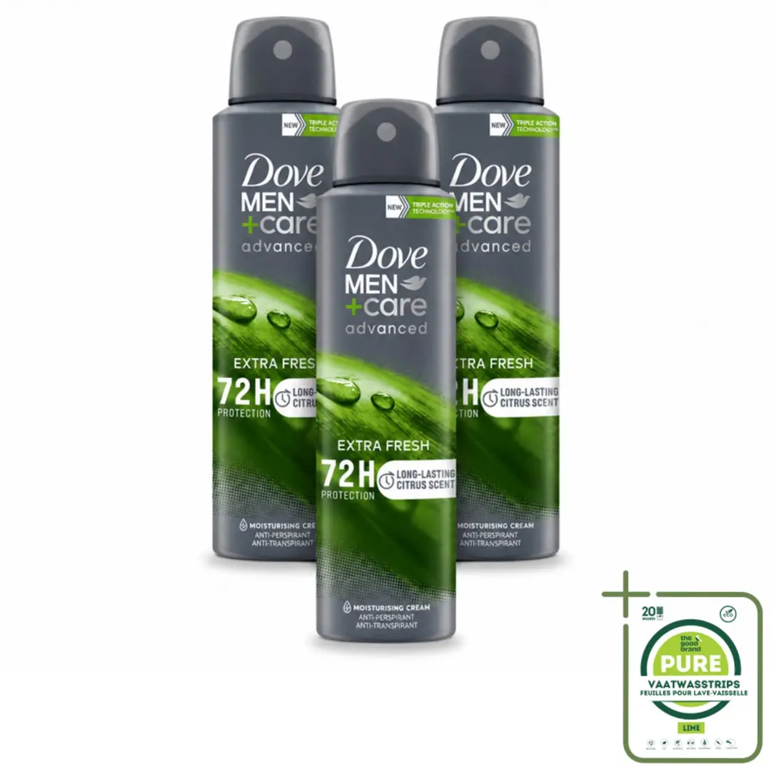 3 x Dove Men+Care Deodorant Spray