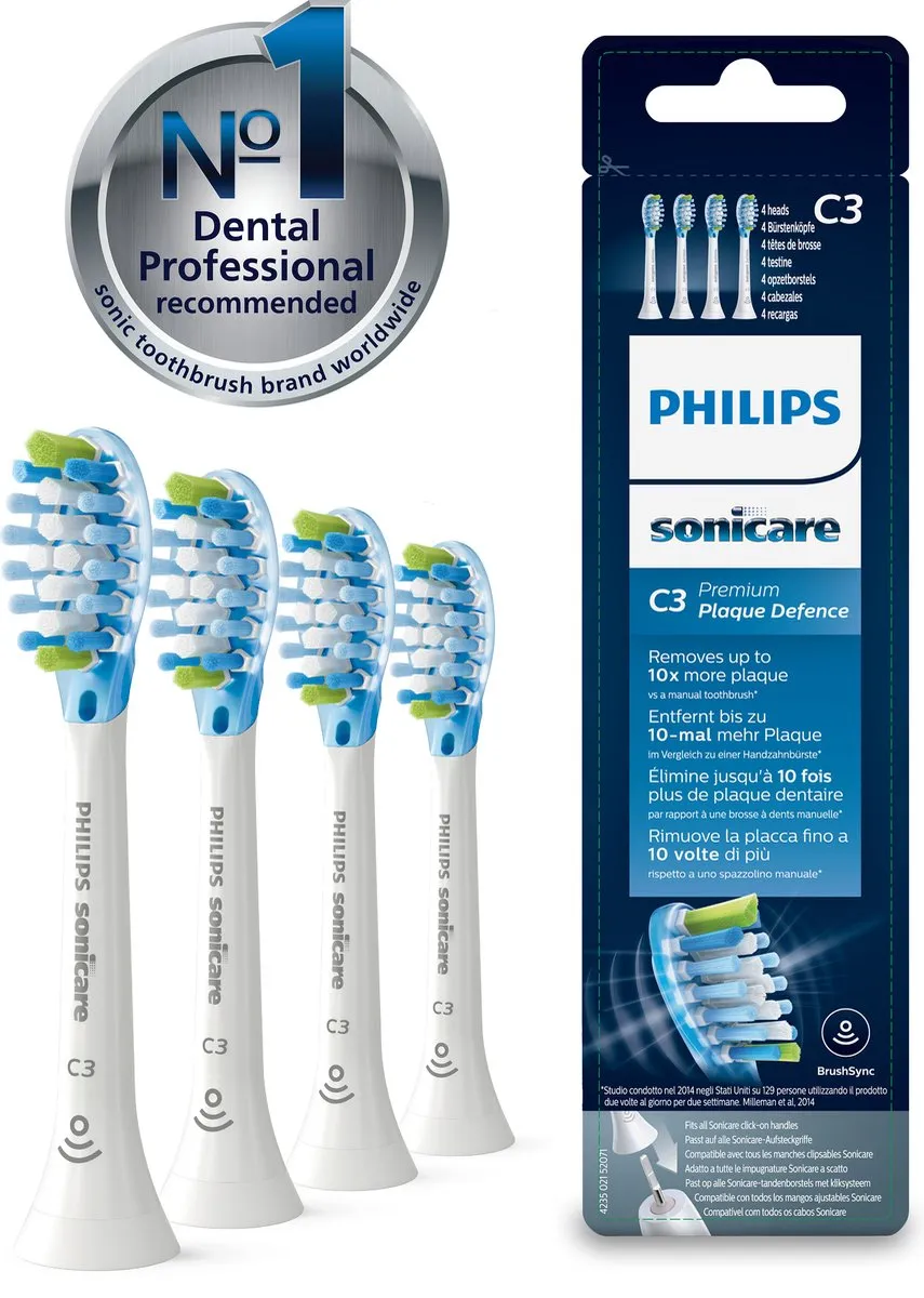 Philips Sonicare C3 HX9044/17 Opzetborstels - 4 Stuks