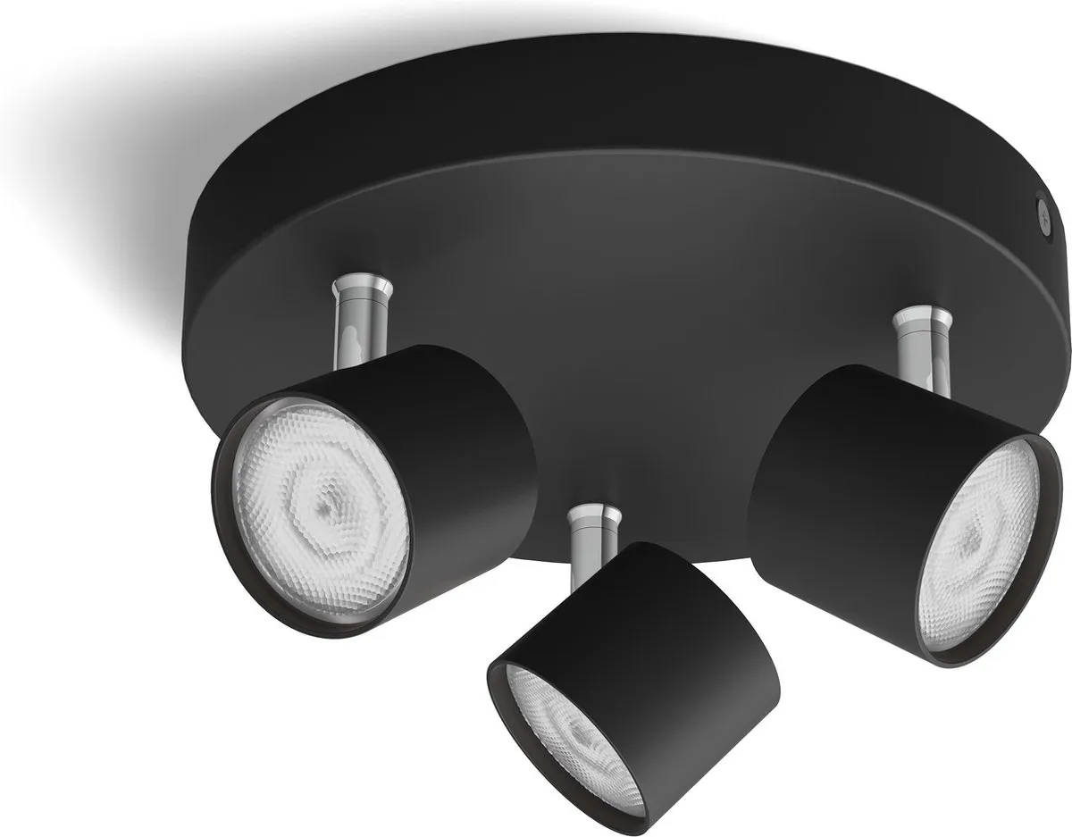Philips Star 3-lichts Opbouwspot - Zwart