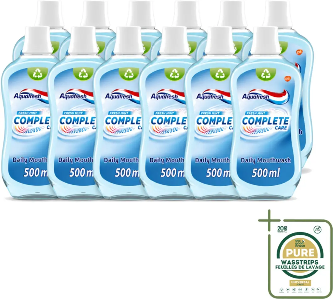 12 x Aquafresh Complete Care Mondwater