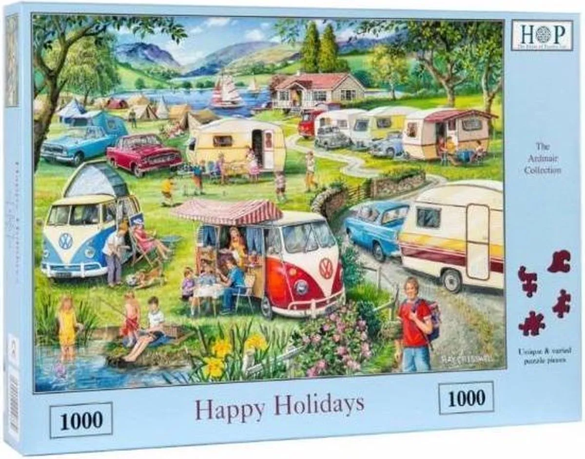 House Of Puzzles Happy Holidays Puzzel 1000 Stuks - Multicolor