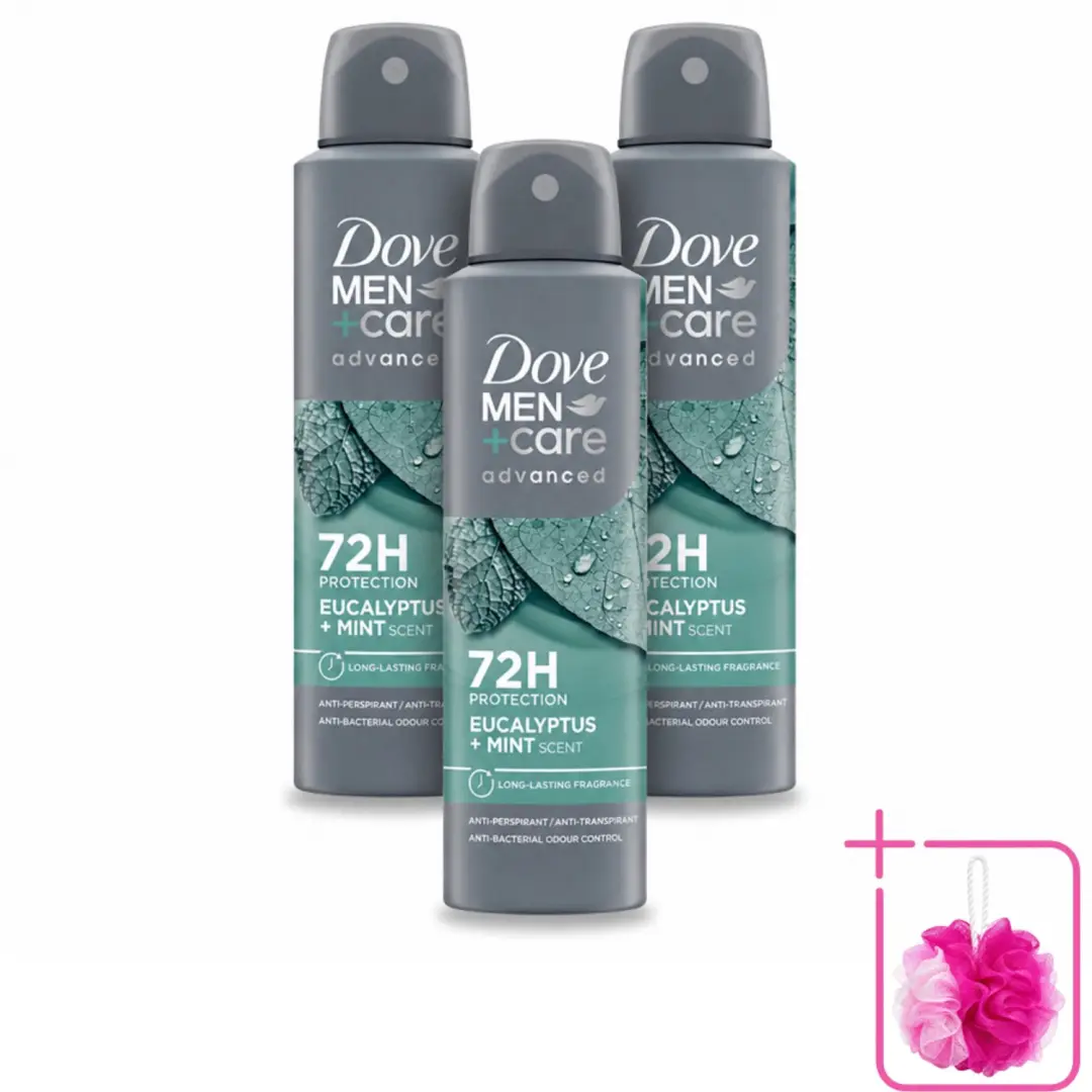 3 x Dove Men+Care Deodorant Spray