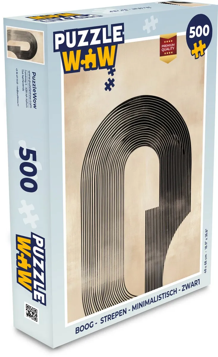 PuzzleWow Boog Strepen Legpuzzel 500 Stuks - MPN 8721179798575