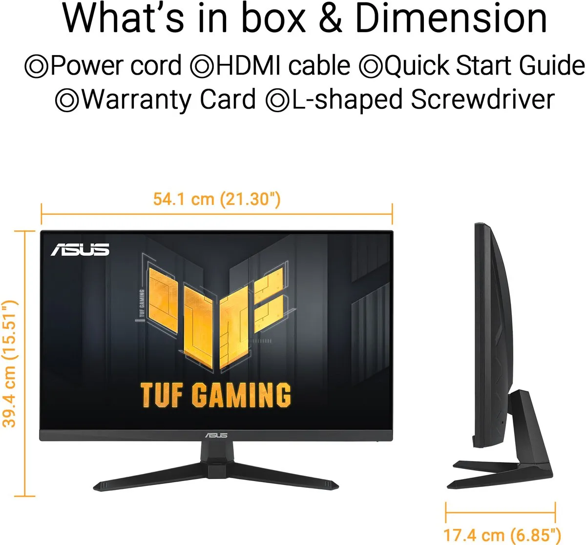 ASUS TUF Gaming VG249QE5A Monitor 24" - 146Hz - 1ms - Zwart