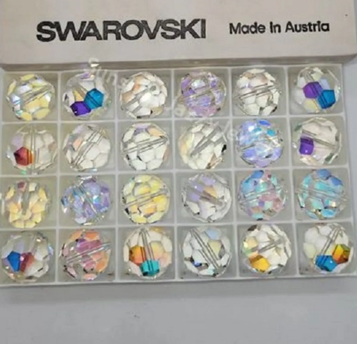 Swarovski Elements Ronde Kralen 18mm Clear AB - 2 Stuks