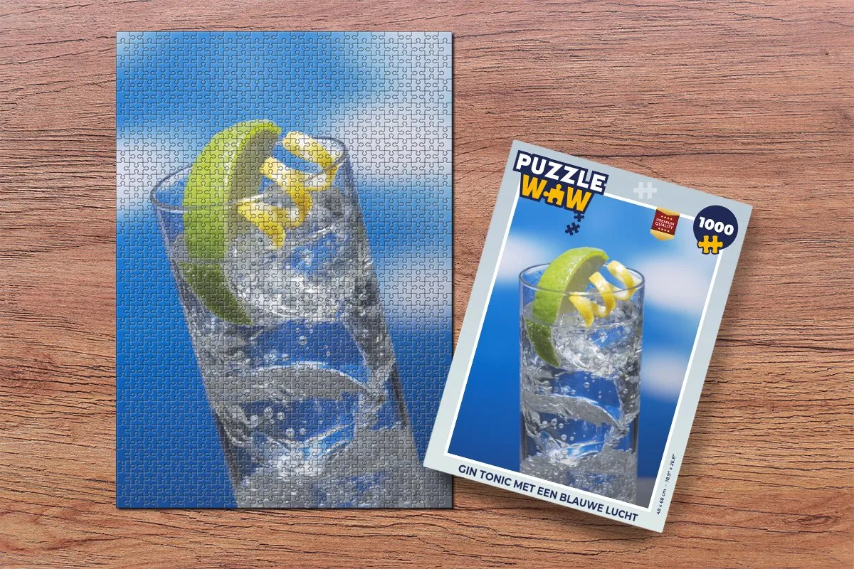 PuzzleWow Gin Tonic Legpuzzel 1000 Stuks - Multicolor