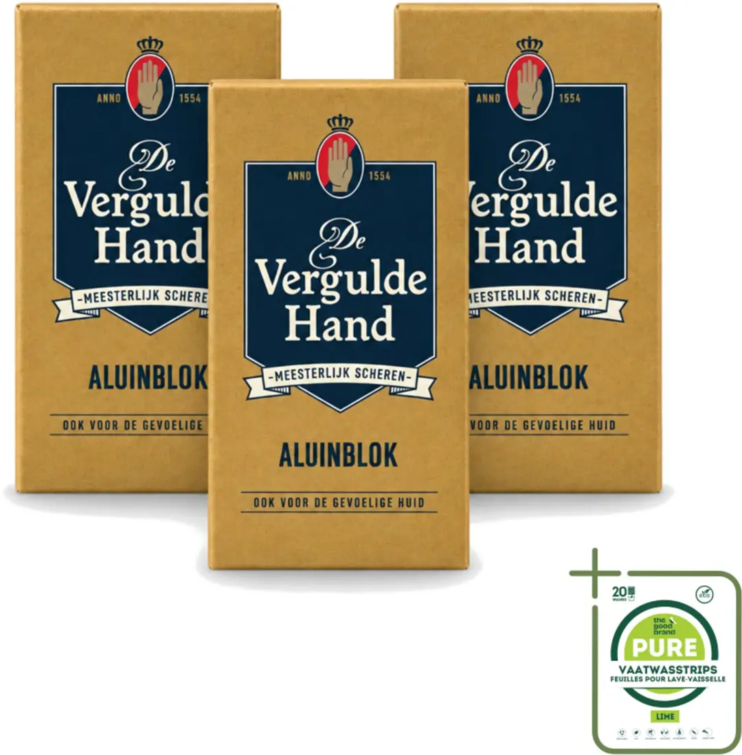 3 x Vergulde Hand