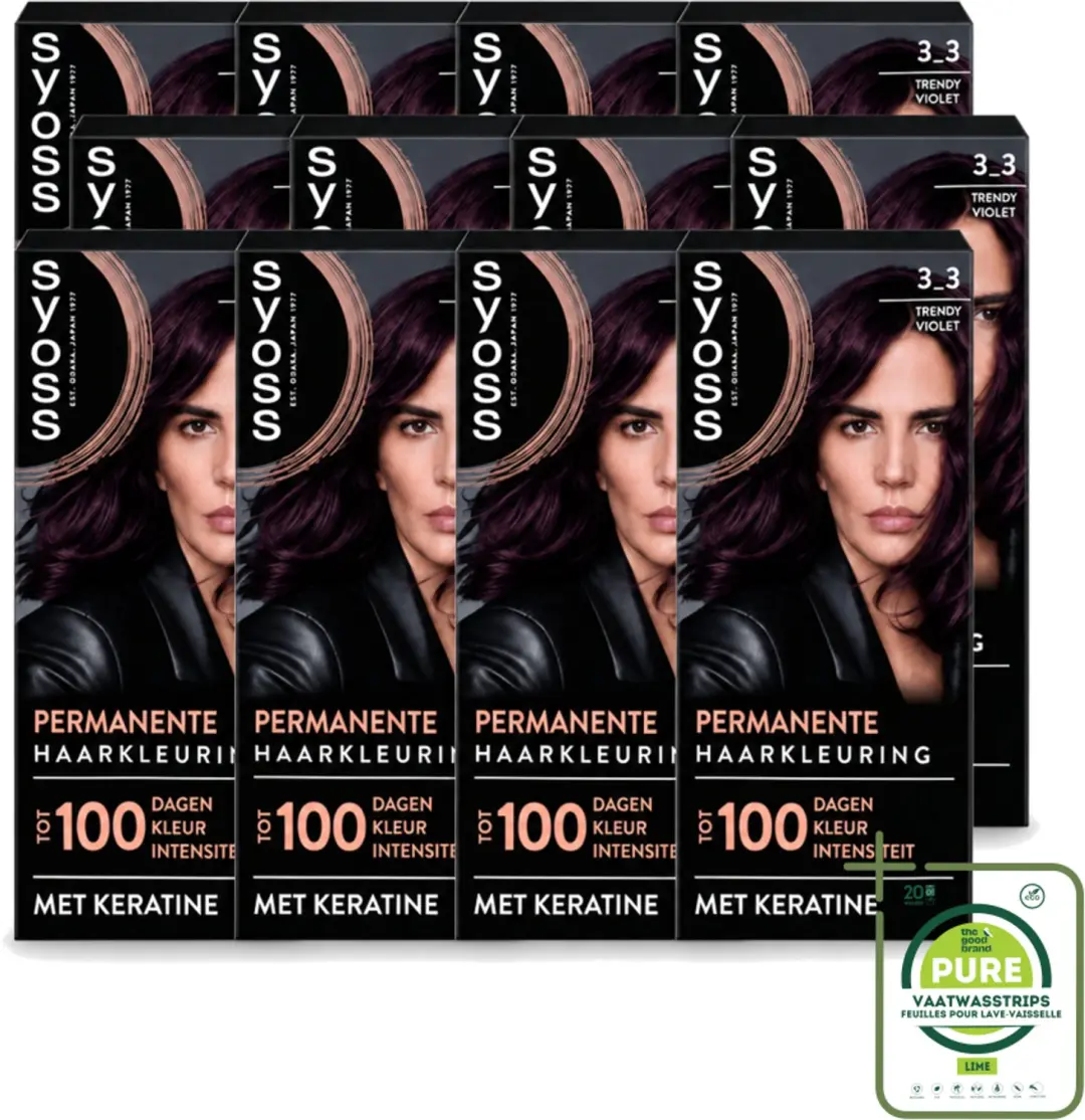 12 x SYOSS Permanent Coloration 3-3