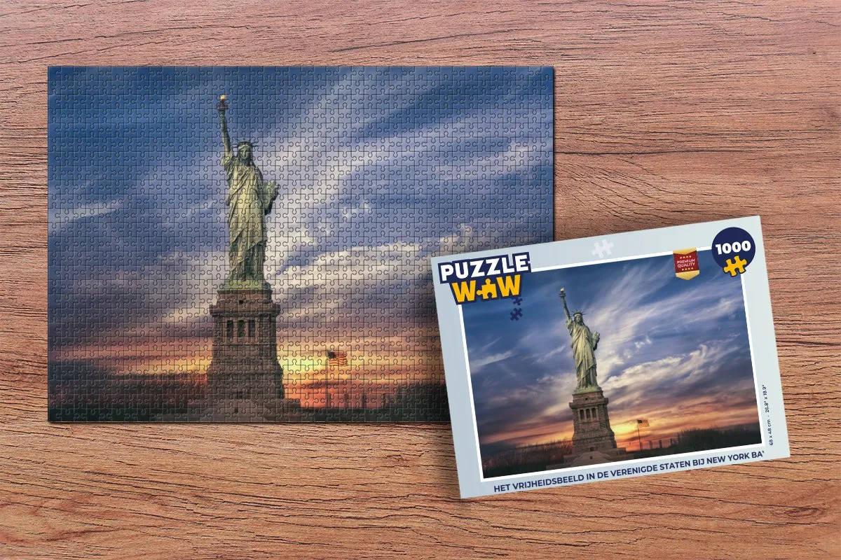 PuzzleWow Het Vrijheidsbeeld Legpuzzel 1000 Stuks - Multicolor
