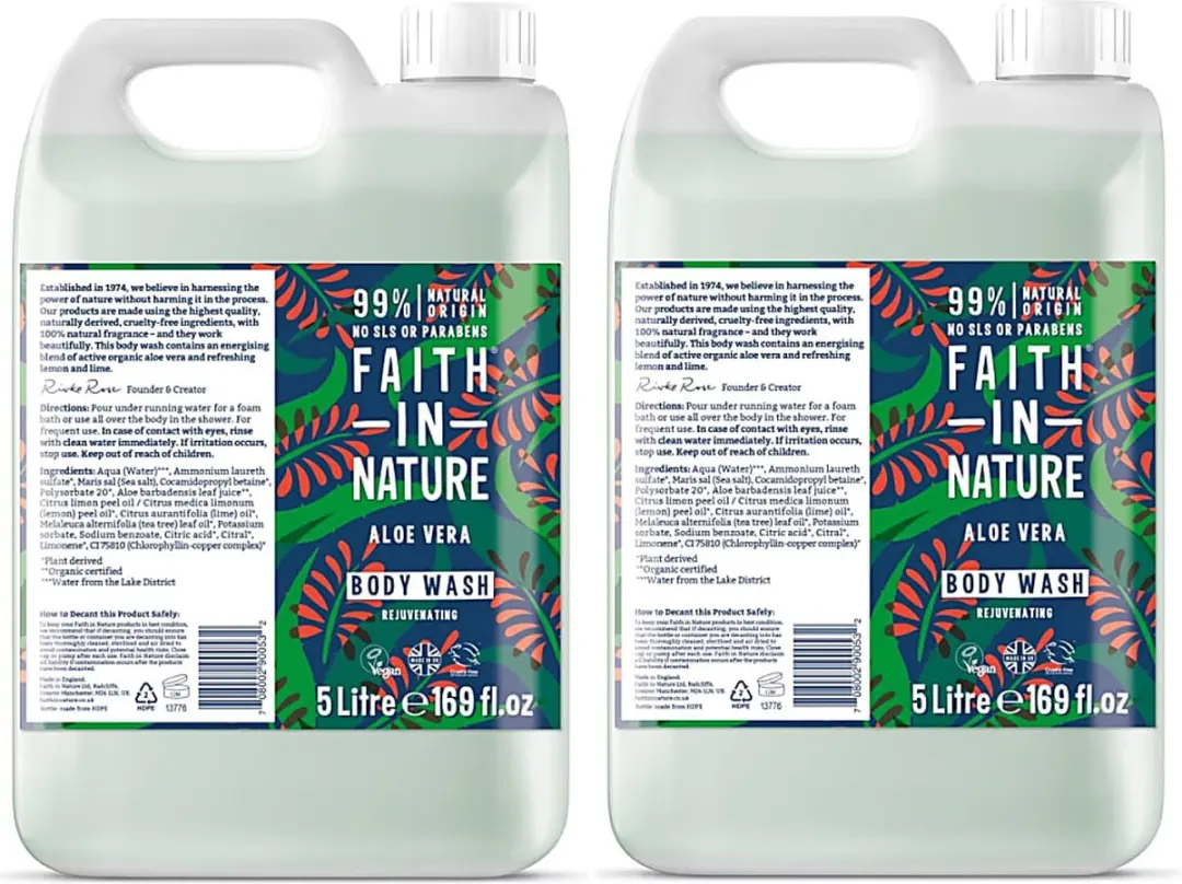 Faith in Nature Douchegel Aloe Vera 2x 5L