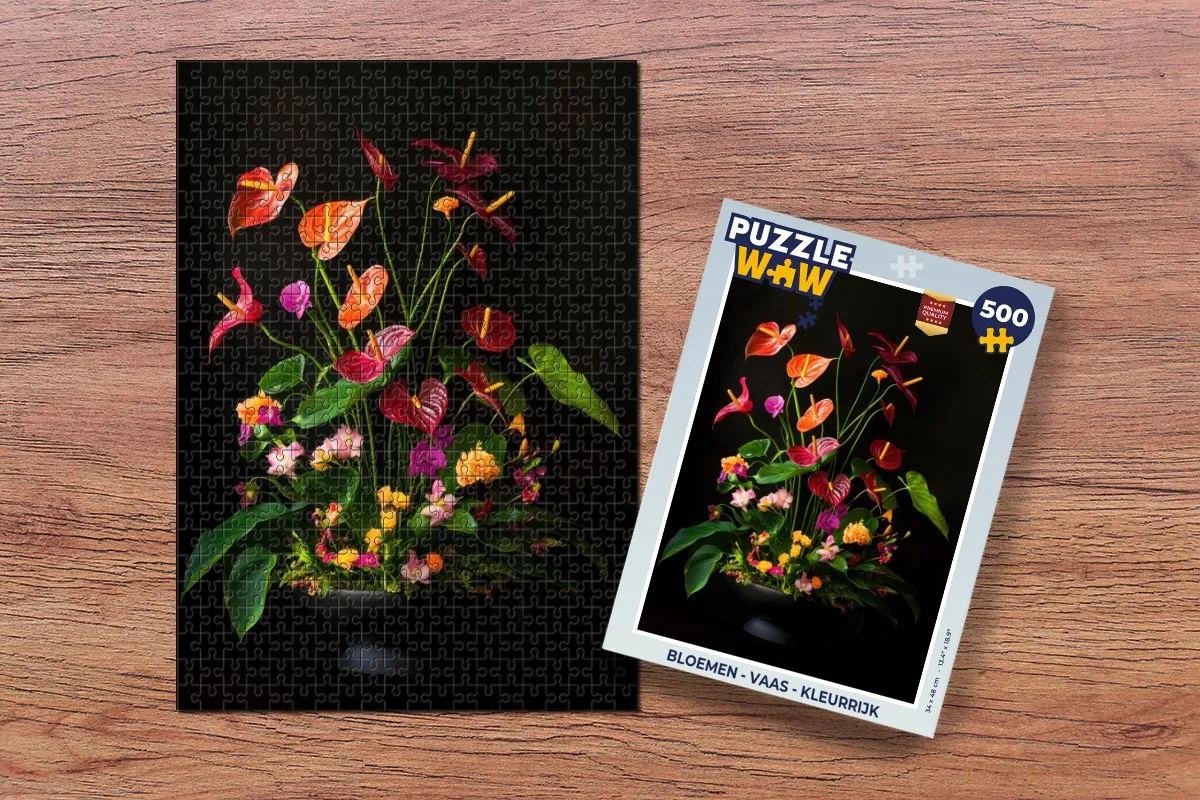 PuzzleWow Bloemen Vaas Legpuzzel 500 Stuks - MPN 8721179515448