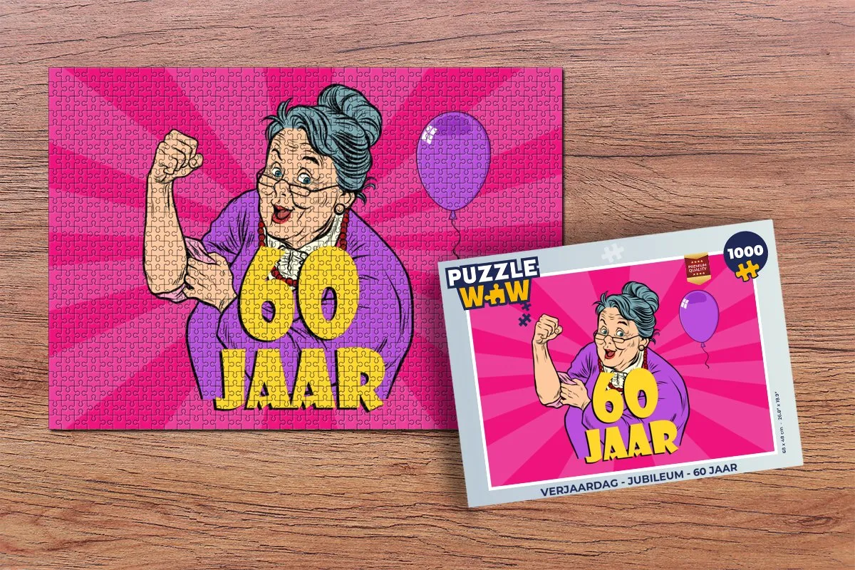 PuzzleWow Verjaardag Jubileum Legpuzzel 1000 Stuks - Multicolor