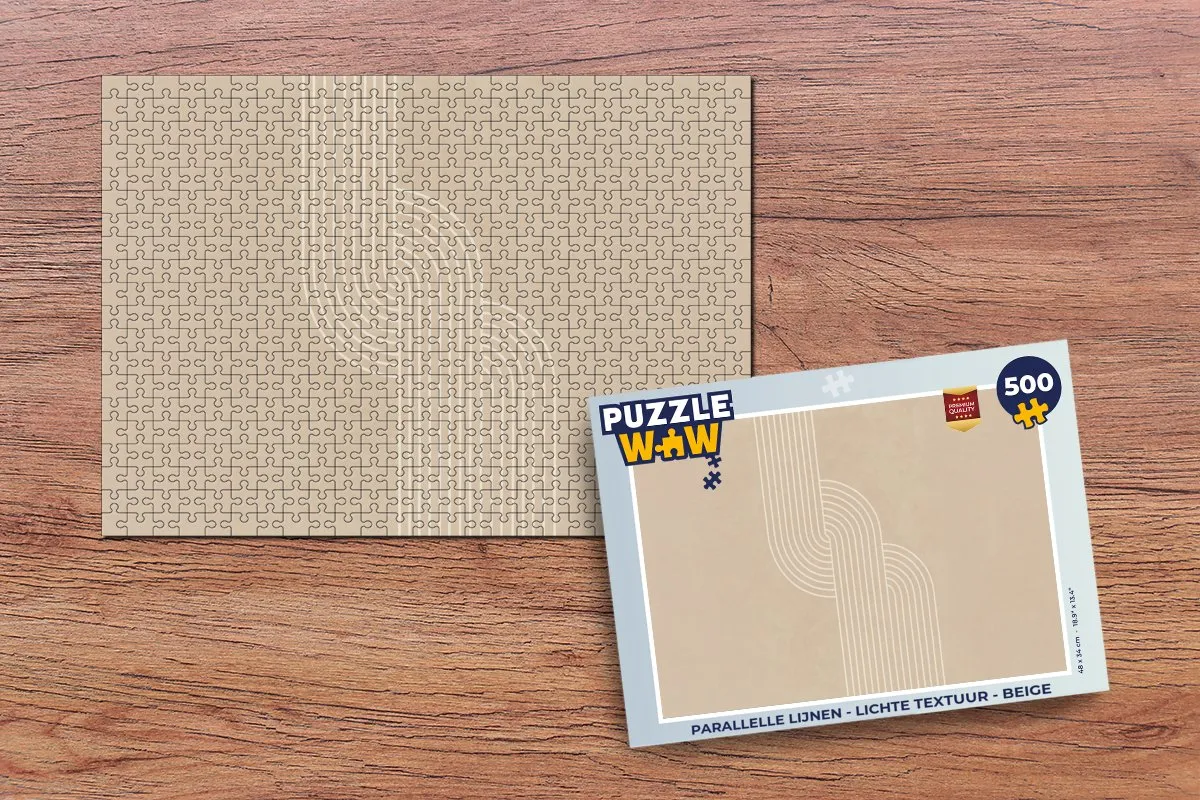PuzzleWow Parallelle Lijnen Legpuzzel 500 Stuks - Beige