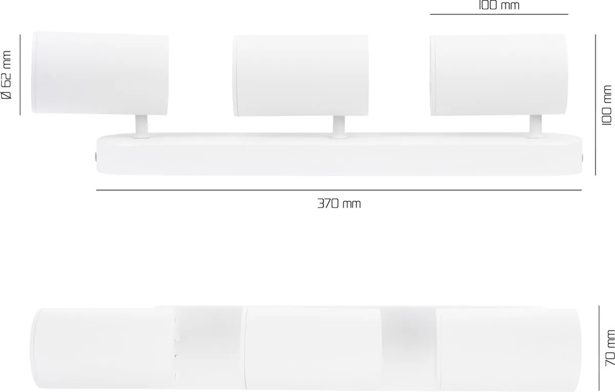 LEDVION SMART LED Plafondspot 3-lichts 4.9W RGB+CCT - Wit