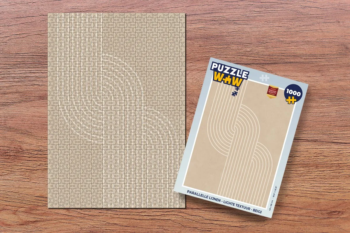 PuzzleWow Parallelle Lijnen Legpuzzel 1000 Stuks - Beige