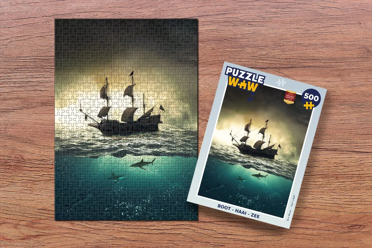 PuzzleWow Haai Zee Legpuzzel 500 Stuks - Multicolor